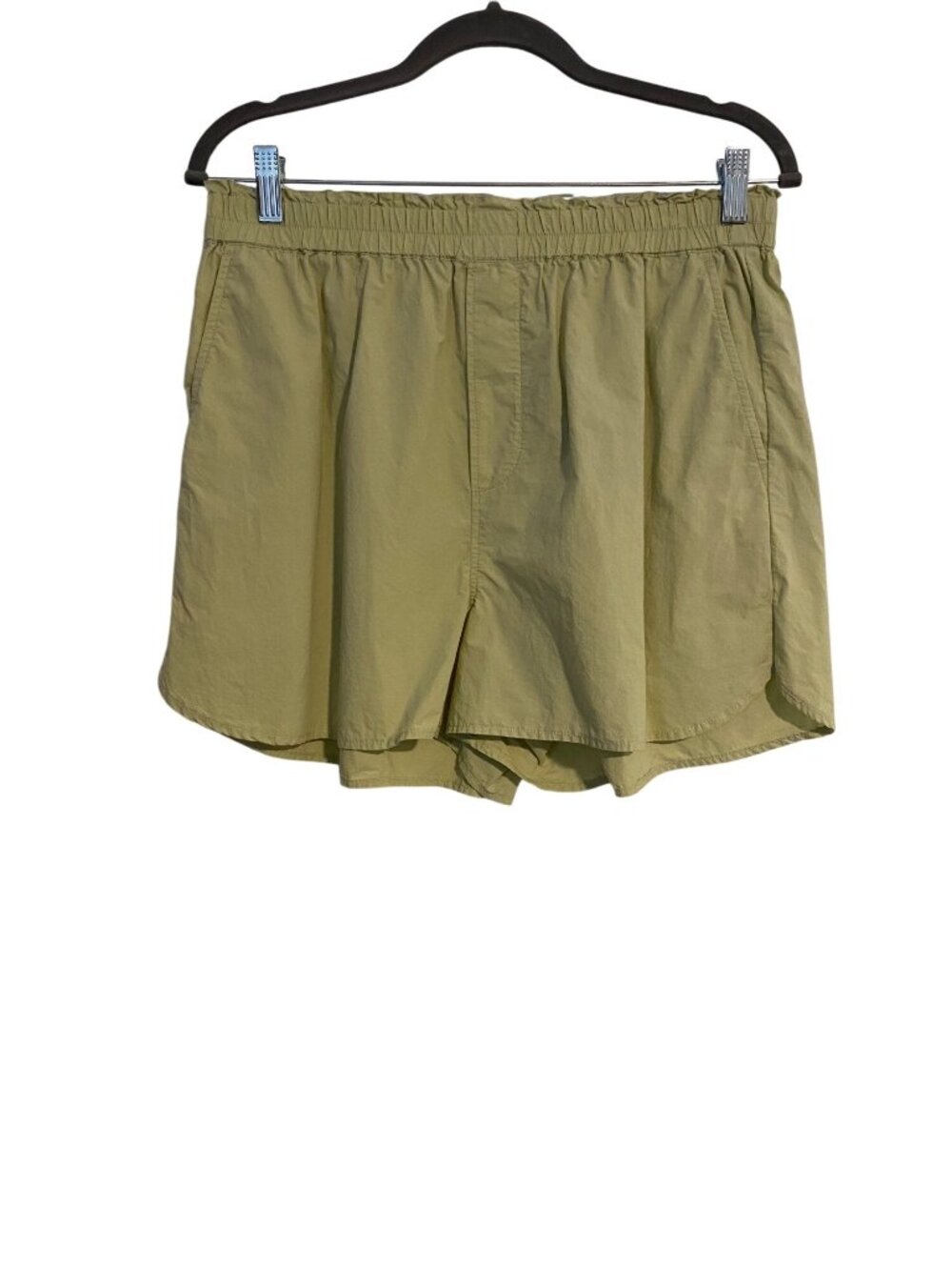 Madewell Women’s M Light Green Shorts Elastic Waist Pull On Pockets Preppy Comfy
